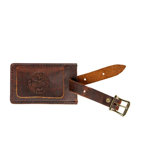 Duluth Pack Heritage Leather Luggage Tag in Bison for Luggage