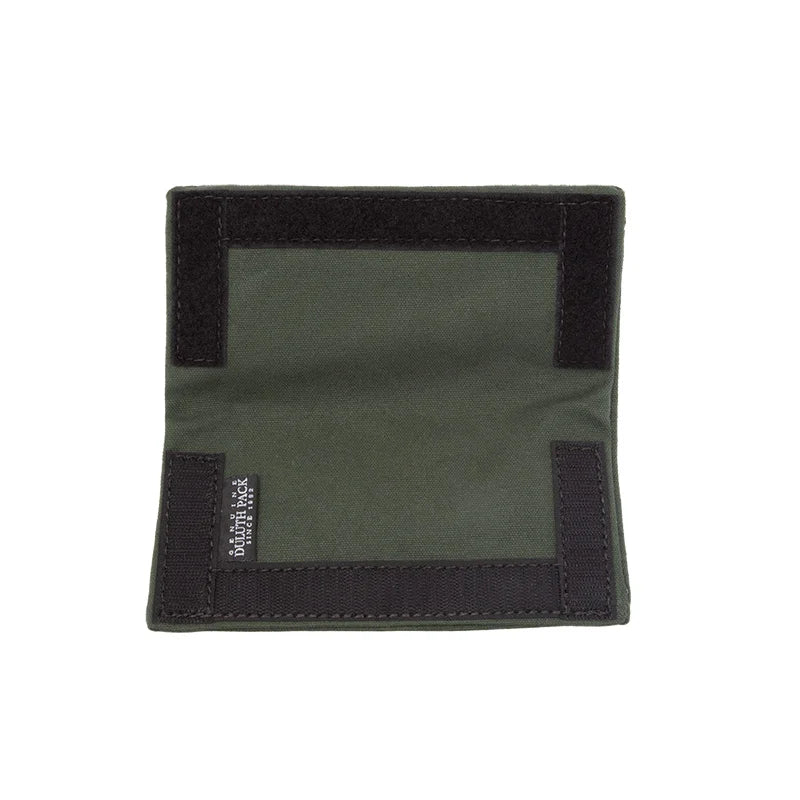 Duluth Pack Lure Locker in olive drab showing the inside