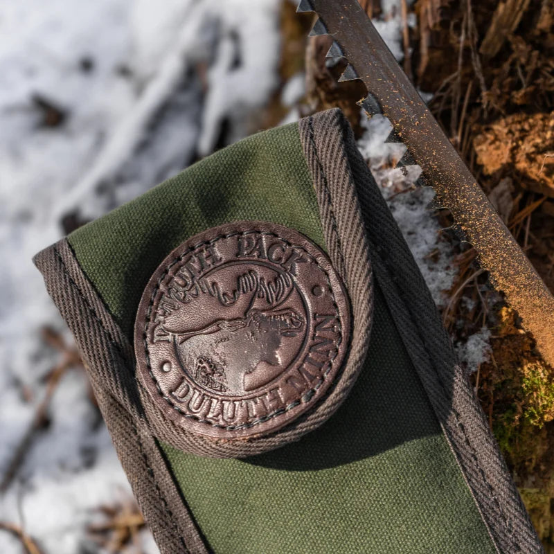 Duluth Pack Folding Saw Case in the snow