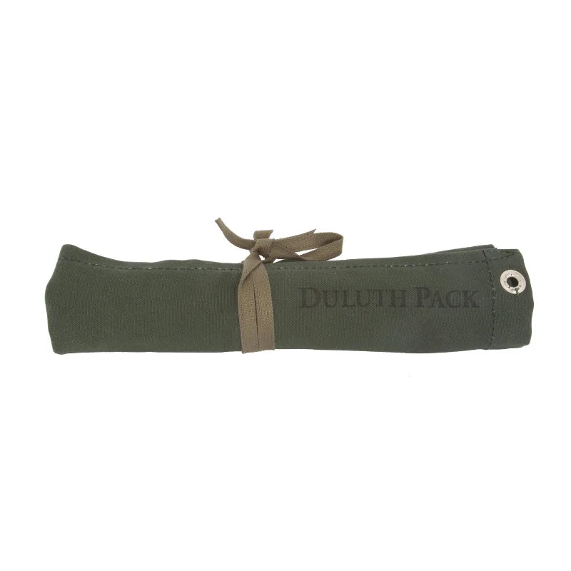 Duluth Pack Utensil Roll in olive drab for camping