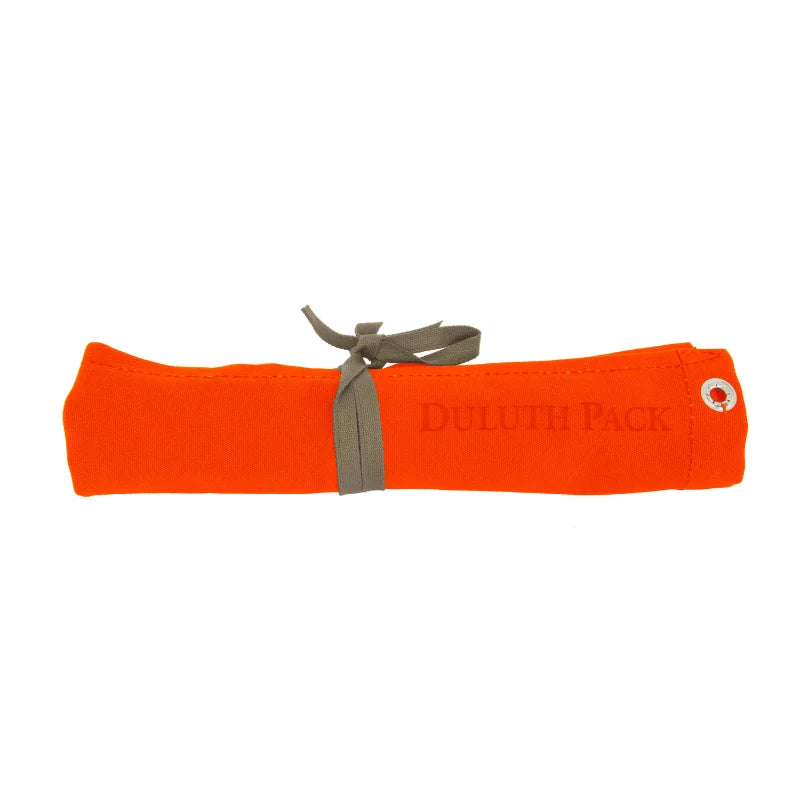 Duluth Pack Utensil Roll in orange for camping
