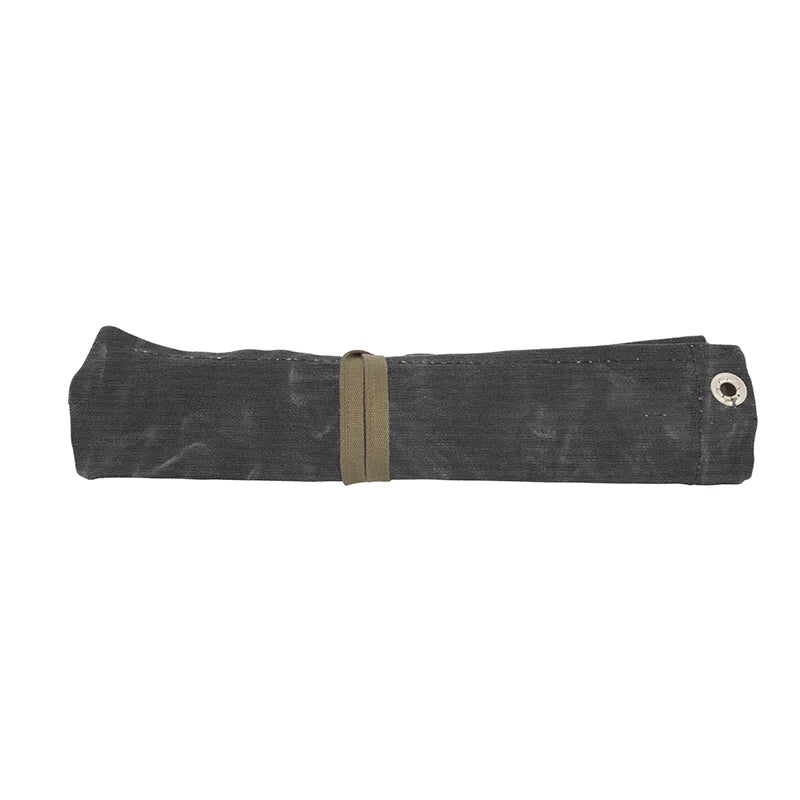 Duluth Pack Utensil Roll in waxed grey for camping