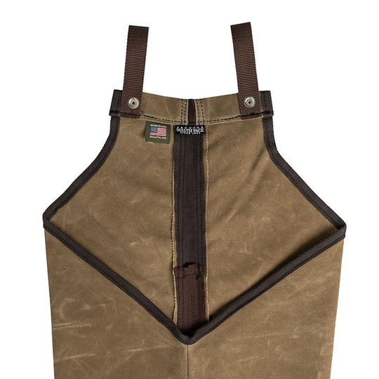 Canvas Chaps in Wax Khaki Back Tags with Loops
