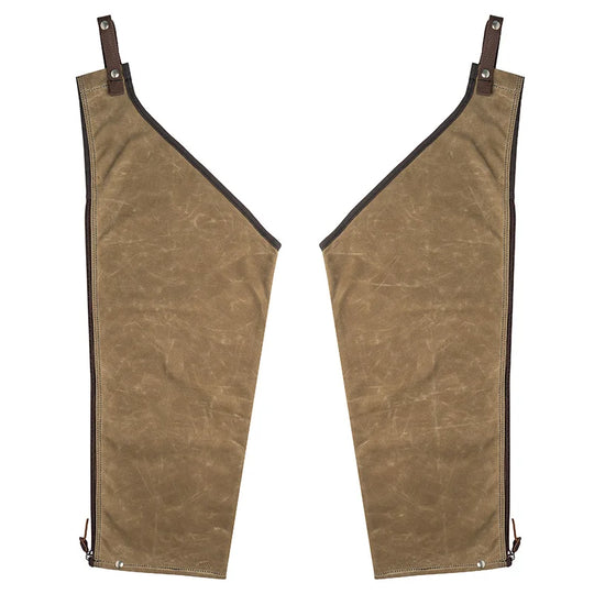 Canvas Chaps in Wax Khaki