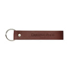 Duluth Pack Leather Keychain in brown leather with white background