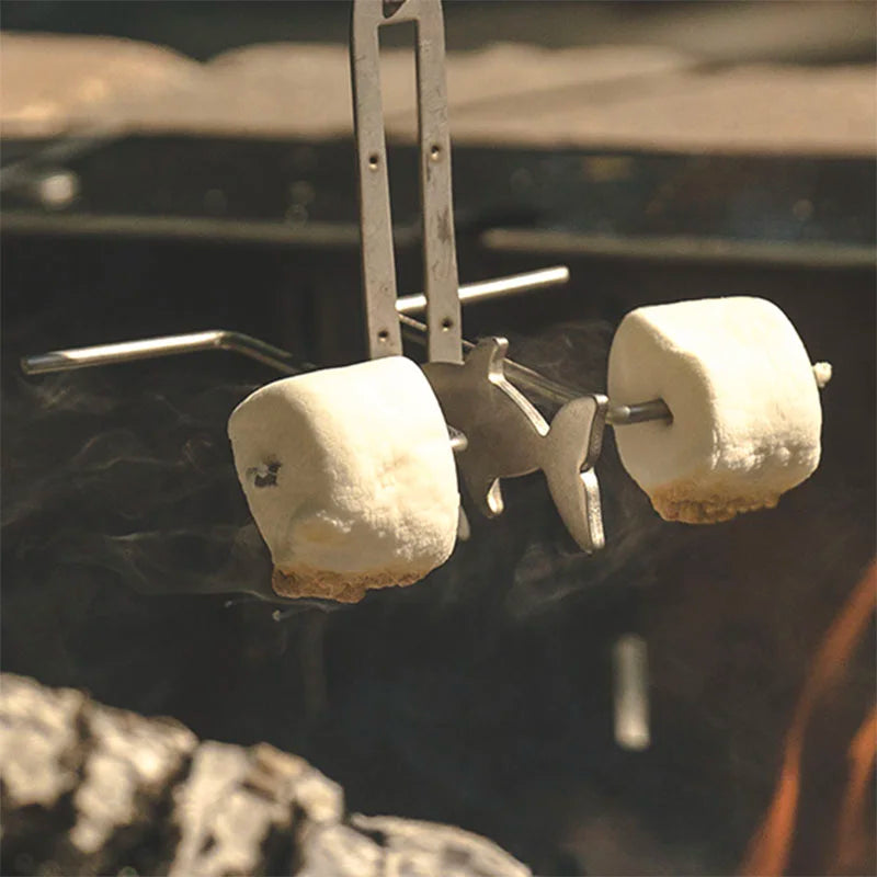 Marshmallows on Fishing Pole Roaster