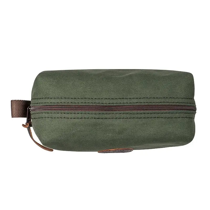 NEW Grab-N-Go Bag In Olive Drab Green As Seen From Above On A White Background