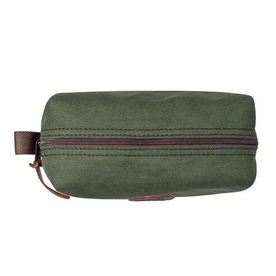 NEW Grab-N-Go Bag In Olive Drab Green As Seen From Above On A White Background