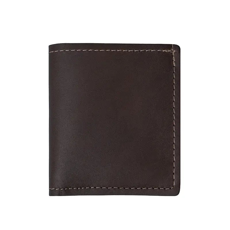Duluth Pack Leather Bifold Wallet in brown front with white background