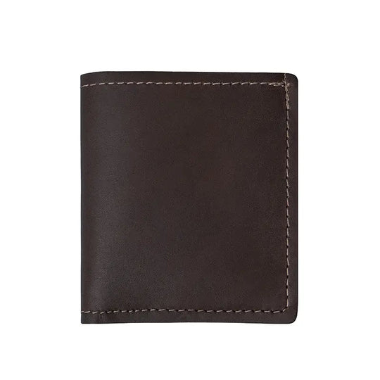 Duluth Pack Leather Bifold Wallet in brown front with white background
