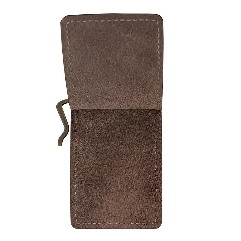 Duluth Pack Deluxe Money Clip Wallet in brown with white background
