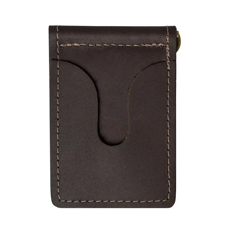 Duluth Pack Deluxe Money Clip Wallet in brown with white background