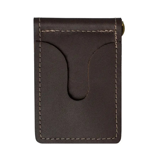 Duluth Pack Deluxe Money Clip Wallet in brown with white background