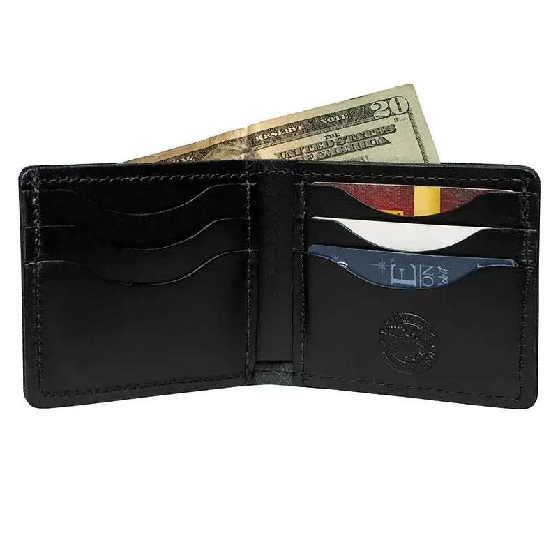 Duluth Pack Credit Card Bifold Wallet in black with white background