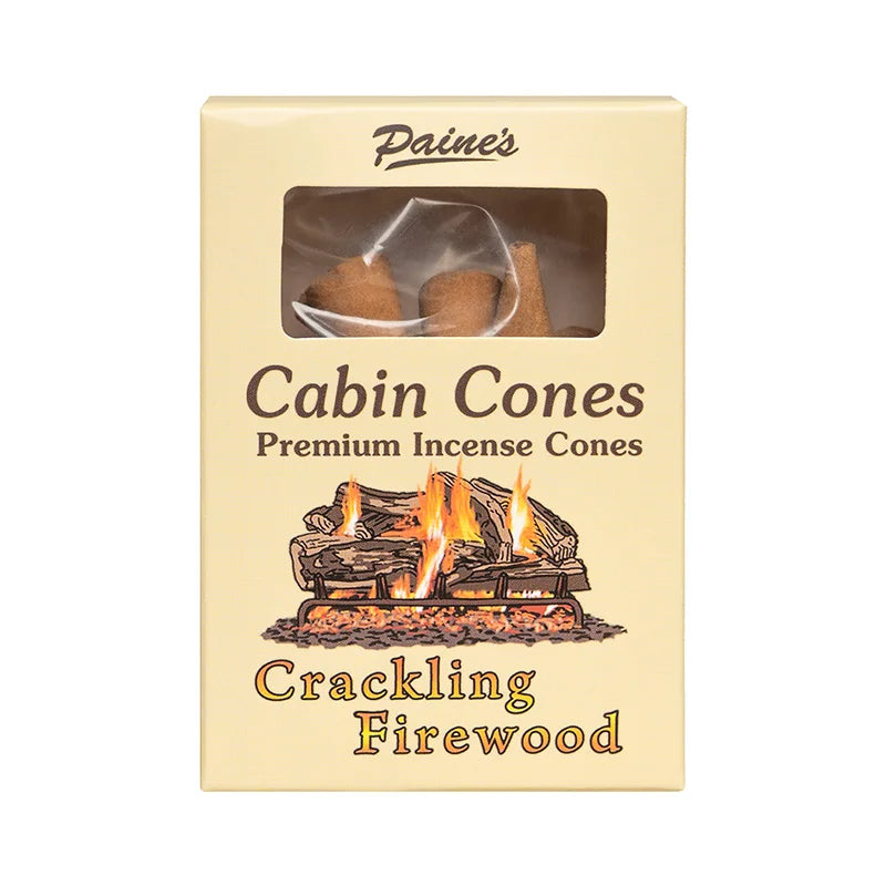 Paine's Crackling Firewood Cabin Incense Cones Box