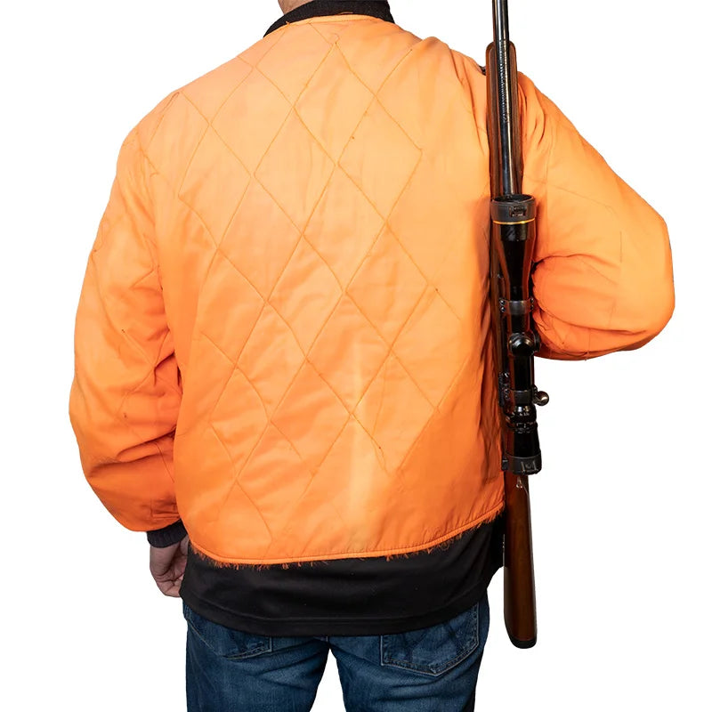 Leather Rifle Sling on Model Back