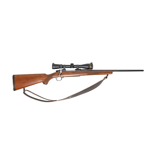 Leather Rifle Sling on Firearm Side View