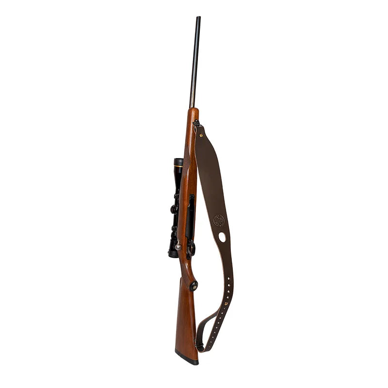 Leather Rifle Sling on Firearm