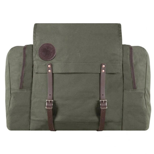 Duluth Pack Camp Kitchen Pack in olive drab with a white background