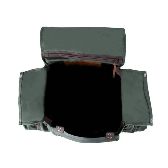 Duluth Pack Camp Kitchen Pack in olive drab top view with a white background