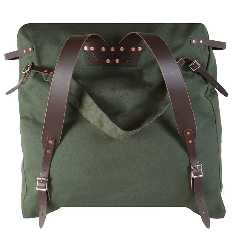 #4 Original Pack - 95 L with tough 15-ounce canvas and rugged leather straps, designed by Duluth Pack for durable outdoor use and adventure-ready performance.