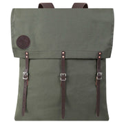 #3-70 Utility Pack - 60 L in olive canvas with leather straps, designed for rugged outdoor use and durable everyday carry by Duluth Pack.