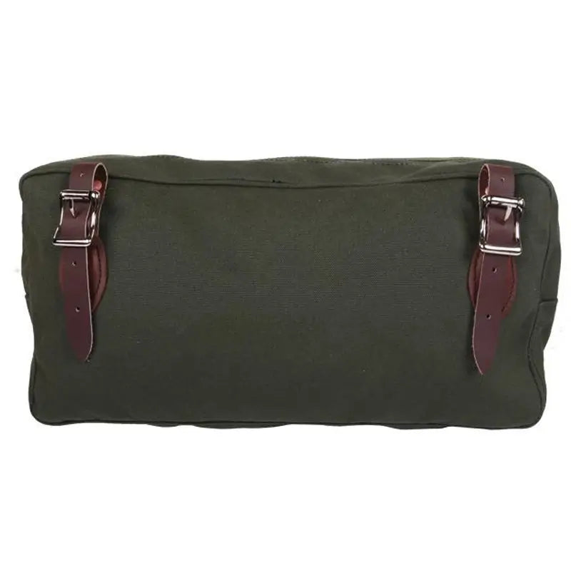 Canoe Thwart Bag Model II in olive drab back view with white background