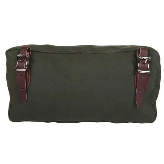 Canoe Thwart Bag Model II in olive drab back view with white background