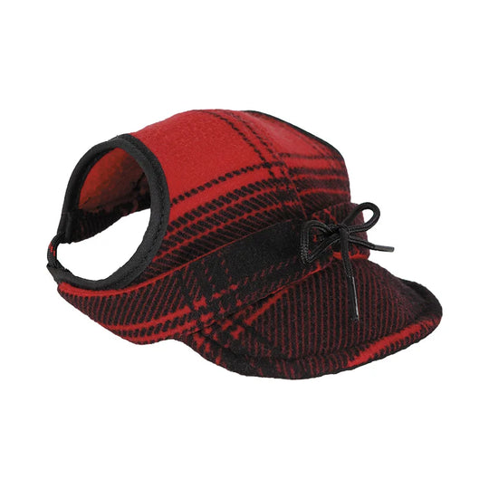 Stormy Kromer Critter Kromer in red with a white background