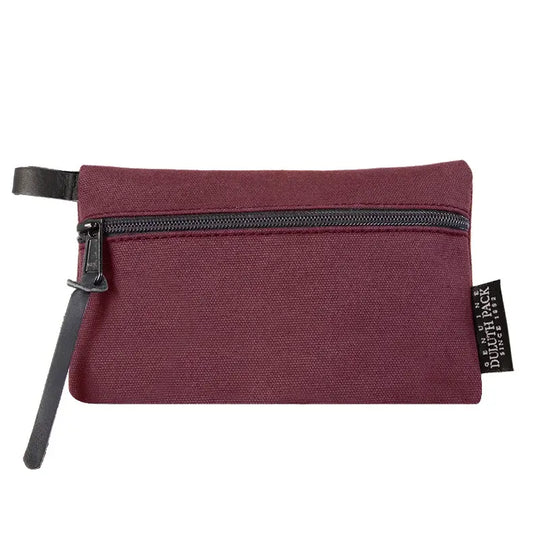 Mini Gear Stash Bag in Burgundy on a white background