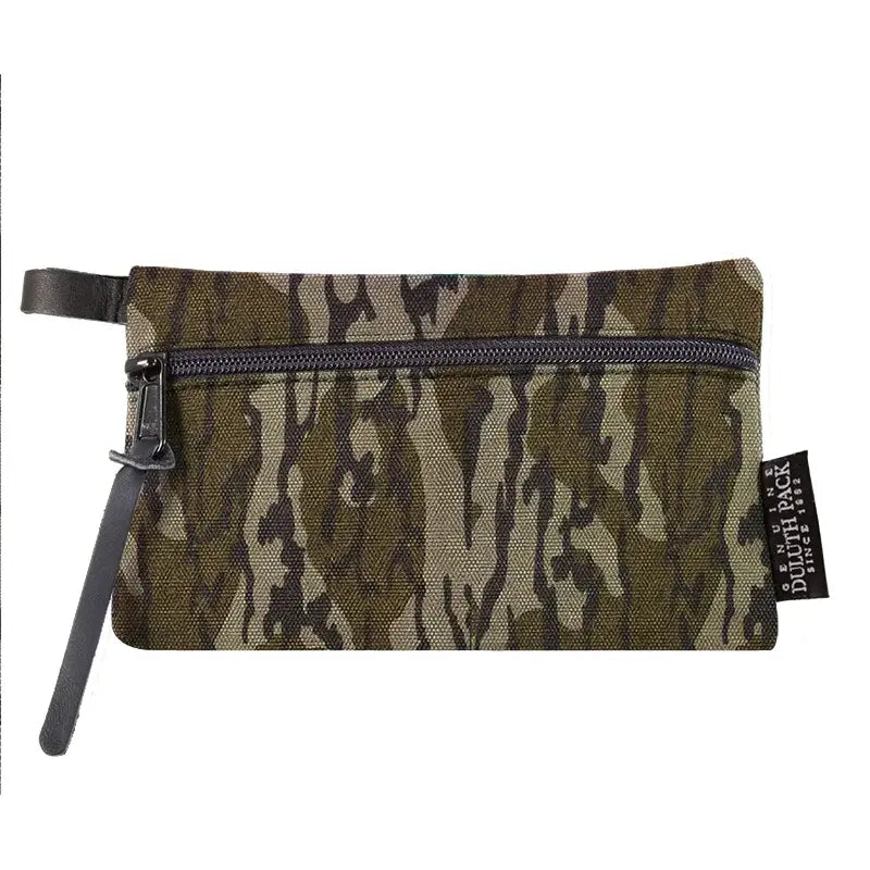 Mini Gear Stash Bag in Mossy Oak Bottomland Camo on a white background