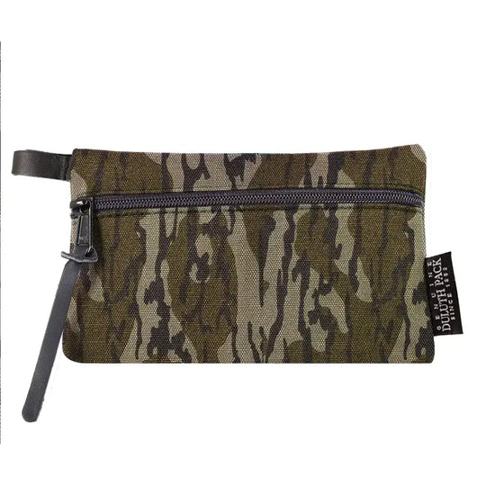 Mini Gear Stash Bag in Mossy Oak Bottomland Camo on a white background