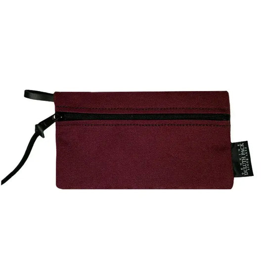 Small Gear Stash Bag In Burgundy Red On A White Background
