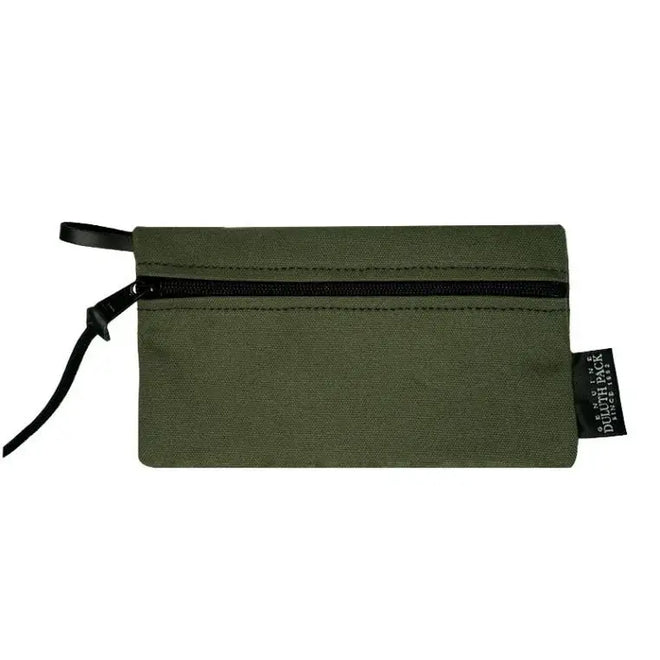 Small Gear Stash Bag In Olive Drab Green On A White Background