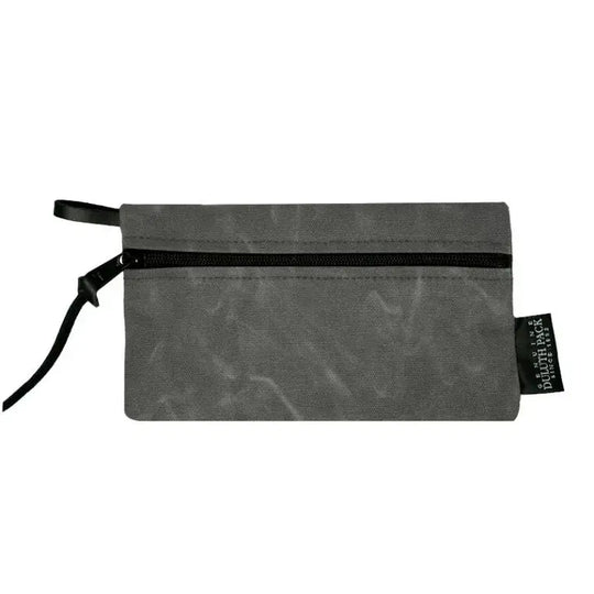 Small Gear Stash Bag In Waxed Grey On A White Background