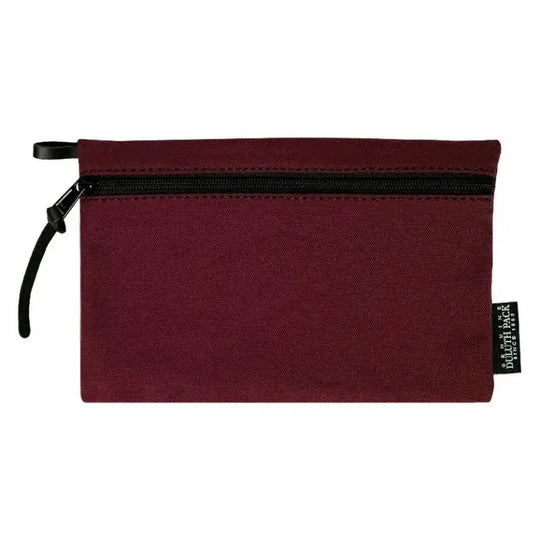 Medium Gear Stash Bag in Burgundy Red On A White Background
