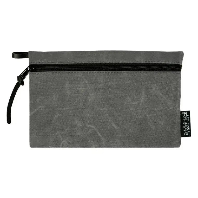 Medium Gear Stash Bag in Waxed Grey On A White Background