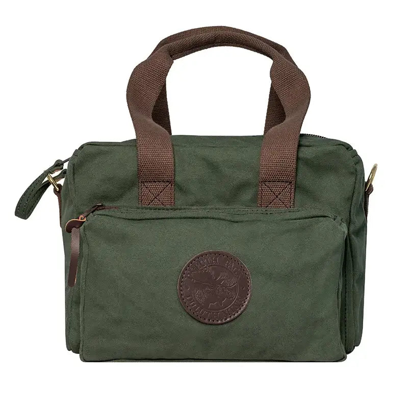Range Bag In Olive Drab Green Canvas On A White Background