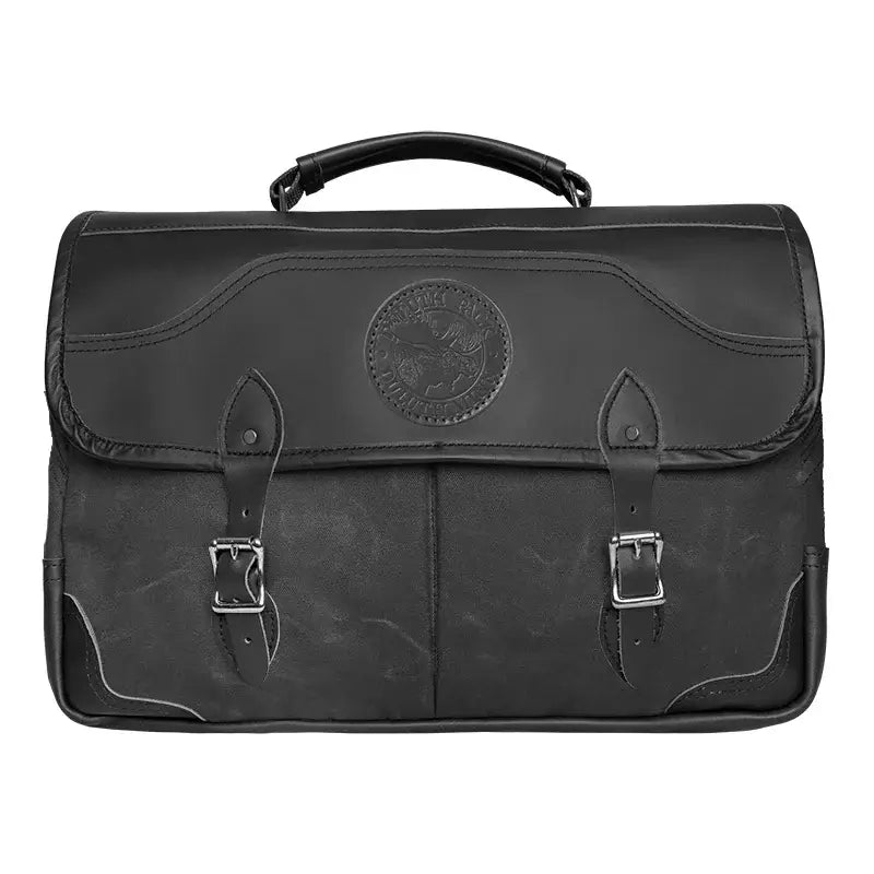 The Entrepreneur Briefcase In Waxed Grey On A White Background