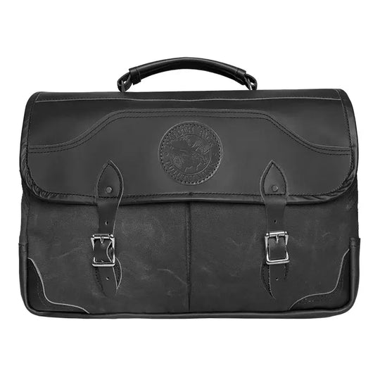 The Entrepreneur Briefcase In Waxed Grey On A White Background