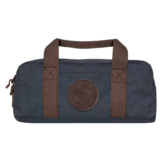 Utility Bag In Navy Blue On A White Background