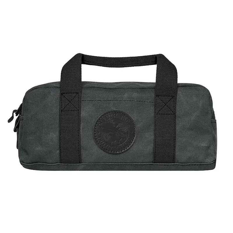 Utility Bag In Waxed Grey On A White Background