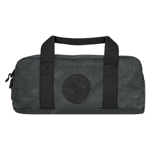 Utility Bag In Waxed Grey On A White Background