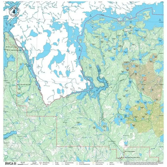 True North Map Co Cloth Multi Use BWCAW Maps Map 1