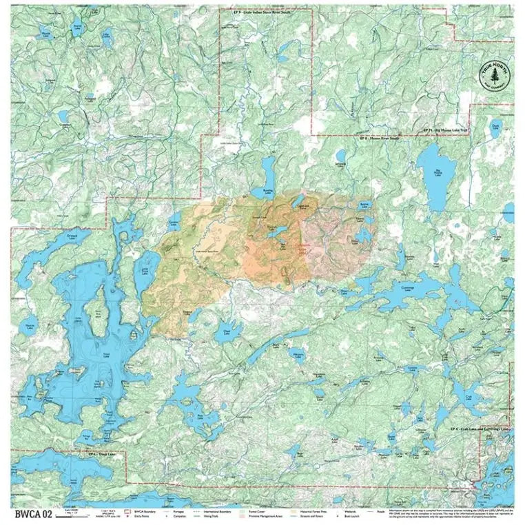 True North Map Co Cloth Multi Use BWCAW Maps Map 2