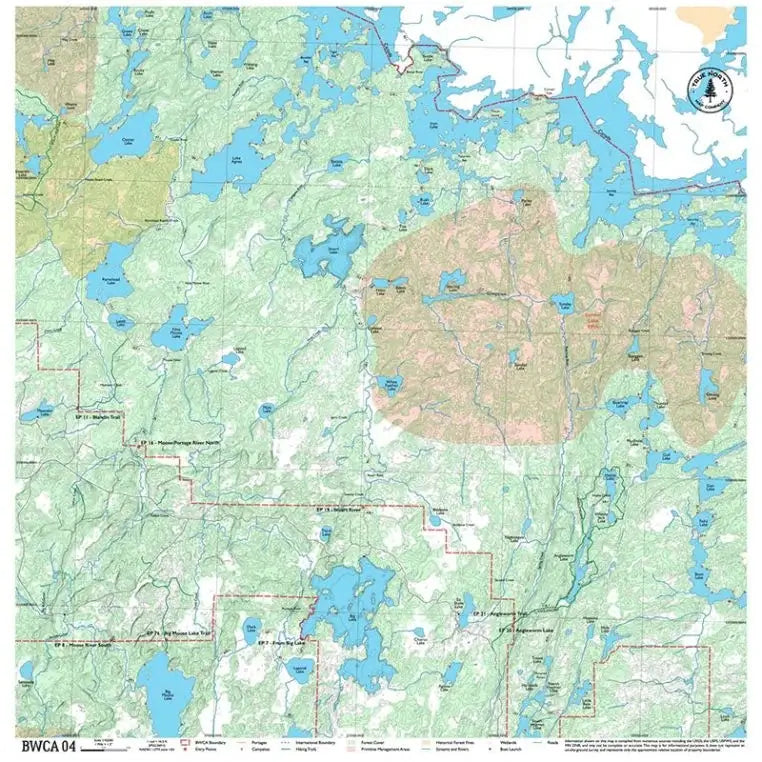 True North Map Co Cloth Multi Use BWCAW Maps Map 4