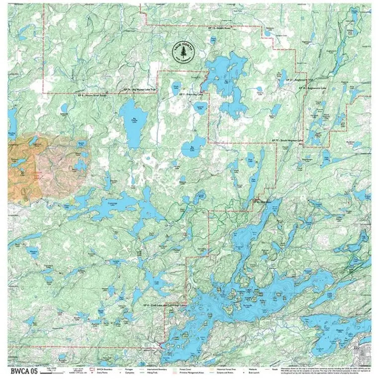 True North Map Co Cloth Multi Use BWCAW Maps Map 5
