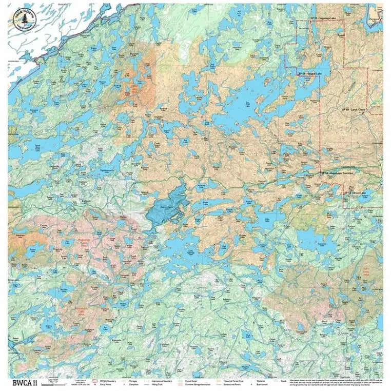 True North Map Co Cloth Multi Use BWCAW Maps Map 11