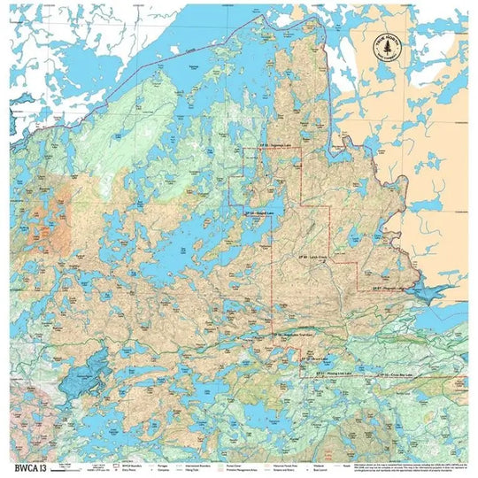 True North Map Co Cloth Multi Use BWCAW Maps Map 13