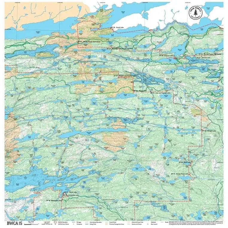 True North Map Co Cloth Multi Use BWCAW Maps Map 15